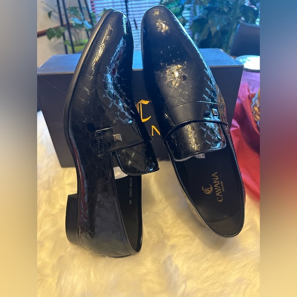 Black Patent Loafers for Men